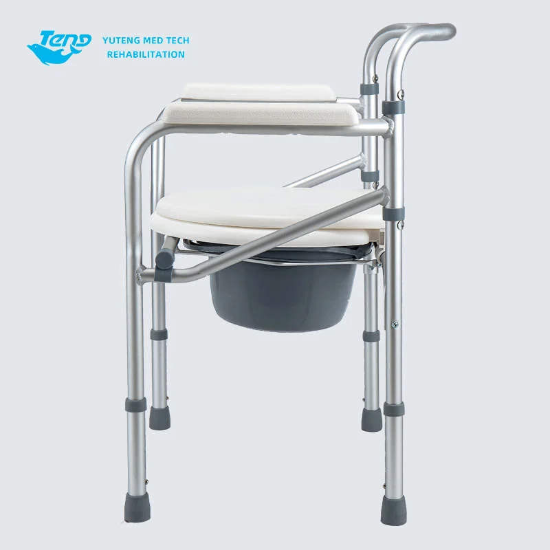 Sedia da commodo in alluminio anziano