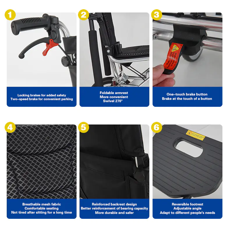 Foldable Lightweight Wheelchair